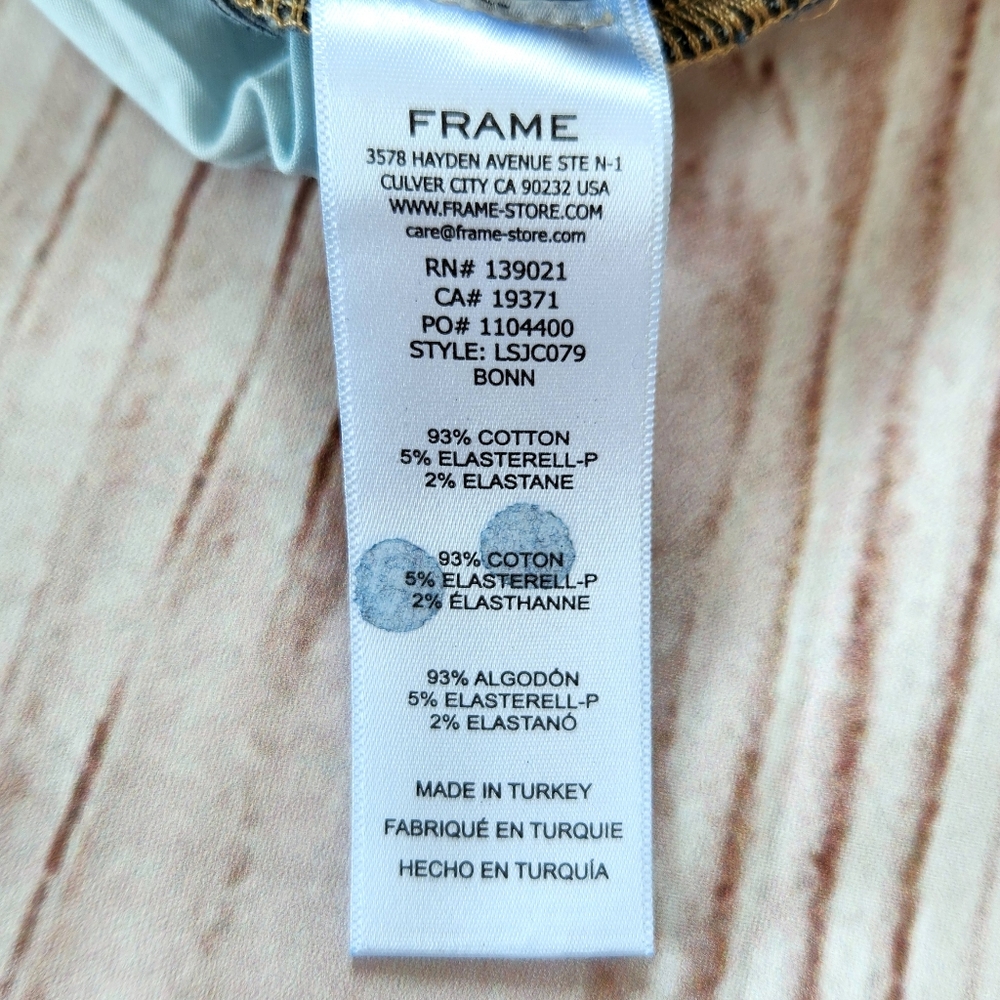 Frame "Le Skinny De Jeanne" Mid-rise Ankle Length Blue Jean | Women's Size 28 - Picture 10 of 14